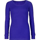 FULL TILT Ribbed Girls Long Sleeve Tee - Blue