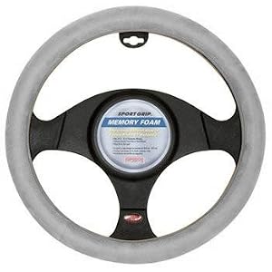 Memory Foam Steering Wheel Cover - Silver