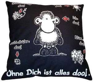 City Travel Guides Discounted  Garten & Freizeit : Sheepworld 40158 Ohne Dich ist alles doof Kissen, schwarz
