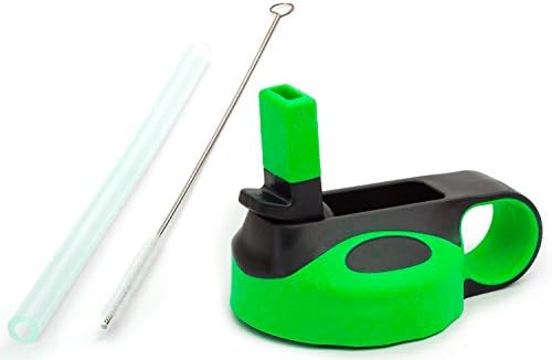 Green Hydro Flask Straw Lid - Fits 40oz, 32oz, 64oz Wide Mouth Hydroflask, FiftyFifty, Klear Bottle - BPA Free