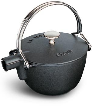 Staub Cast Iron Black Matte Round Tea Kettle 1 Qt. Staub Cast Iron Black Matte Round Tea Kettle 1 Qt.