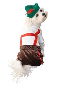 Anit Accessories Lederhosen Dog Costume, 8-Inch