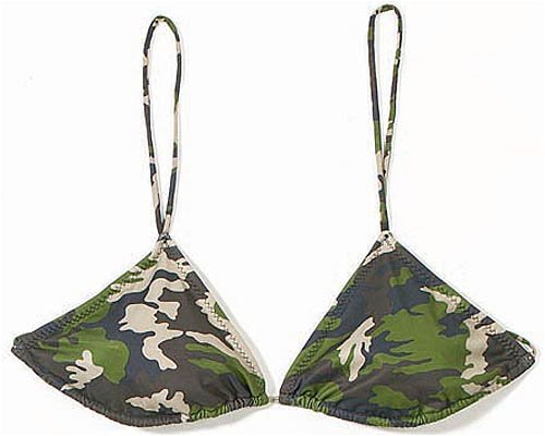 Camo Green Camouflage String Bikini Top