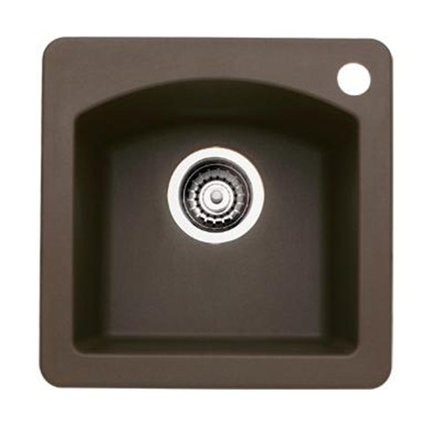 Blanco BL440202 BlancoDiamond Single Bowl Bar Sink, Cafe Brown Blanco BL440202 BlancoDiamond Single Bowl Bar Sink, Cafe Brown