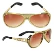 Authentic Elvis Sunglasses (Official Classic Gold/Brown)