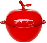 Paylesscookware Enamel Cast Iron Apple Pot 2.5qt