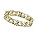 Brass Rhodes Slim Vintage Stretch Bracelet
