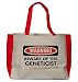WARNING BEWARE OF THE GENETICIST Large BELLA TOTEBAG w/ pockets (Choice of Colors)