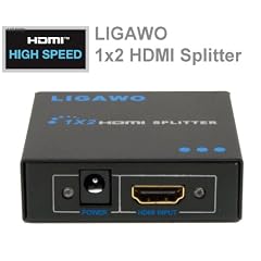 HDMI Splitter 2 fach - Generation II + Enhanced 3D Signal Unterst�tzung/ HDMI Kabel Verteiler 1 zu 2 Y-Adapter 1080p FullHD HDMI HighSpeed 2-fach/ 2-port/ 1 an 2 + Netzteil + Verst�rker