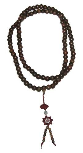 Traditional Sandalwood Mala Beads - Extra Large - Natural brown