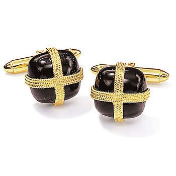 14kt. Bo W/Text X Cuff Necklaces