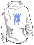 Manchester City: Champions Crown Printed Soccer Hoodie, Adult Medium - White