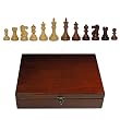 English Chess Pieces - Double Weighted w/ Wooden Box