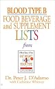 Blood Type B Food, Beverage and Supplemental Lists (Food, Beverage and Supplement)