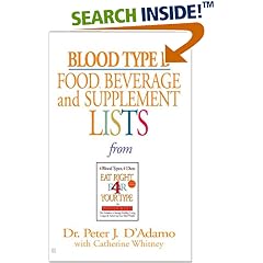 Blood Type B Food, Beverage and Supplemental Lists (Food, Beverage and Supplement)