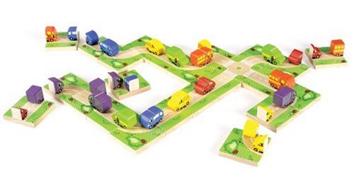 Childrens Toyshop  Toys : Wonderworld Wooden Traffic 3D Domino Game