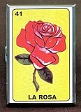 ID CREDIT CARD HOLDER OR CIGARETTE CASE: LOTERIA ROSE GOTH MEXICAN BY PENNY SILVER