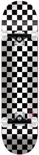 Speed Demon Checkboard White Skateboard Deck - 7.5 in. x 31.4 in.