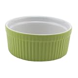 BIA Cordon Bleu 10-Ounce Individual Souffle, Set of 4, Two-Tone Avocado White by Bia Cordon Bleu