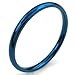 KONOV Jewelry Mens Womens Stainless Steel Ring, 2mm, Comfort Fit Band, Blue