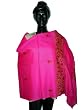 Shocking Pink Color Wraps and Shawls Stole with Embroidery on Wool From Kashmir 72 X 28 Inches Free Shipping