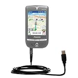 Classic Straight USB Cable for the Pharos GPS 525E with Power Hot Sync and Charge capabilities - Gomadic Brand w/ TipExchange Technology