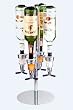 Rotating Bar Butler - 4 optic chromed bottle holder
