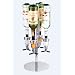 Rotating Bar Butler - 4 optic chromed bottle holder