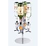 Rotating Bar Butler - 4 optic chromed bottle holder