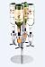 Kitchen & Housewares : Rotating Bar Butler - 4 optic chromed bottle holder