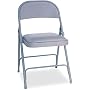 Alera FC94VY40G Steel Folding Chair with Padded Seat, Gray