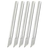 uxcell ソルダーアイロン製チップ　メタル製チップ　5個入 6mmベベルヘッド　シルバートーン