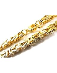 Tendenze Italy Byzantine-Chain Necklace, Gold Plated, 6mm, Directly From The Italian Factory