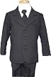 Childrens Suit - 3 Button Notch Lapel Black Suit