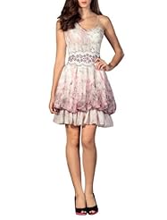 A-line Cocktail One Shoulder Beaded Embroidered General Print Homecoming Dress/Pageant Dress/Prom Dress/Party Dress/Wedding Dress 