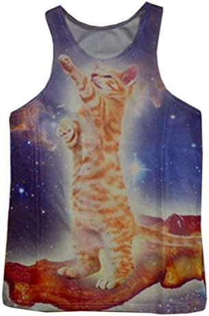 Summer Fashion Hipster Cat Shirt Women Men 3d Vest Tanks Tops T Shirts (XL)