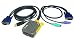 Rextron 2 Port PS/2 Micro KVM with Molded PS/2 and USB Cables (REX01123)