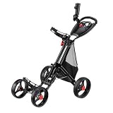 CaddyTek CaddyCruiser ONE One-Click Folding 4 Wheel Golf Push Cart Reviews