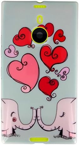 Us-Trendsss TPU Soft Cover Printed Case for Nokia Lumia 1520 ( Elephants )