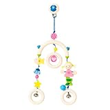 Wooden Non-toxic Mermaid Mini-trapeze with a Nickel Free Clip and Bells