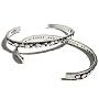 I Will Travel Down the Path of My Dreams Sterling Silver Cuff Bracelet