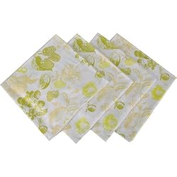 Fruit Print Napkins - Set of 4, 100% cotton