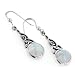 Sterling Silver Rainbow Moonstone Celtic Knot Earrings
