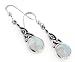 Sterling Silver Rainbow Moonstone Celtic Knot Earrings