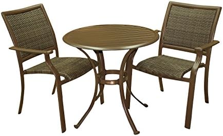 Panama Jack Outdoor Island Cove 3-Piece Slatted Dining Bistro Group Set