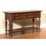 British Isle Occasional Sofa Table Finish: Antique Brown, Knobs: Drop Pulls