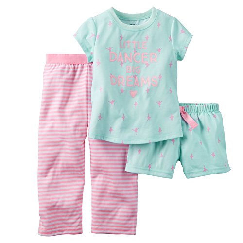 Carters Little Girls 3-Piece Jersey PJs Dancer Dreams