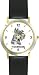 Miniature Schnauzer (SC) Dog - WATCHBUDDY&reg; CLASSIC DELUXE TWO-TONE THEME WATCH - Arabic Numbers-Black Leather Strap-Children's Size-Small ( Boy's Size & Girl's Size )