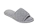 Dearfoams Women's Microfiber Quilted Terry Slippers, Medium Grey, Large
