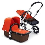 Bugaboo 2012 Cameleon Stroller- Dark Brown Base With Fabric (Orange Fabric)